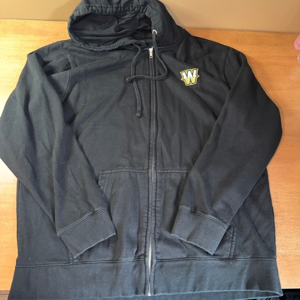 District Wawasee Schools Warriors V.I.T. Fleece Full Zip Hoodie Black 2XL